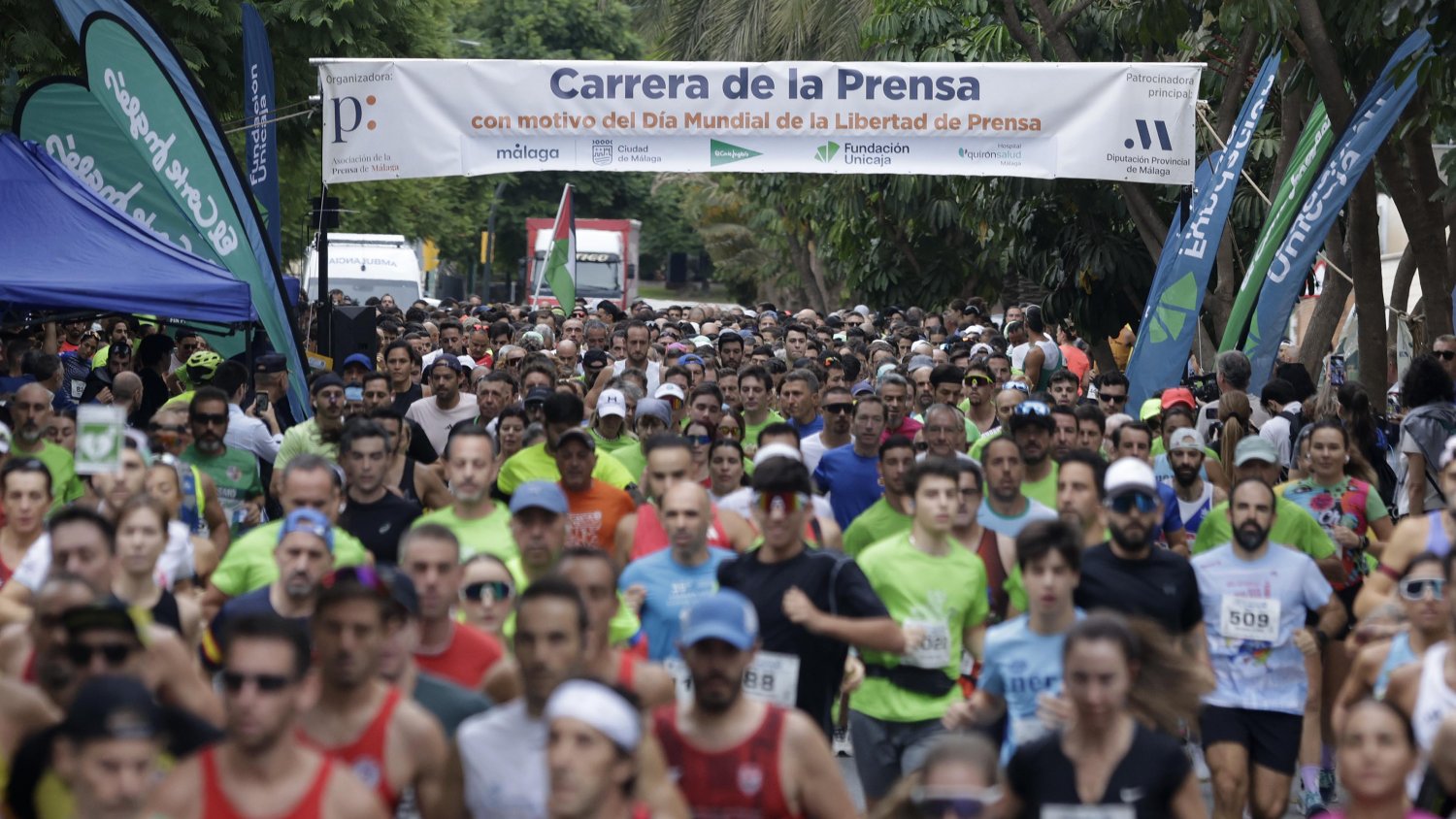 Más de 1.500 corredores reivindicaron este domingo en Málaga la libertad de prensa en la Carrera de la Prensa