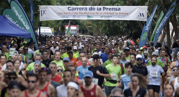 Más de 1.500 corredores reivindicaron este domingo en Málaga la libertad de prensa en la Carrera de la Prensa
