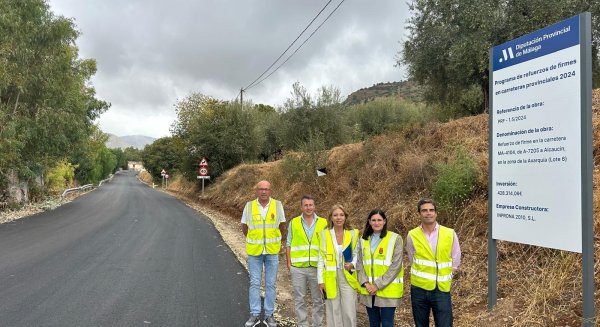 La Diputación invierte 540.000 euros en el asfaltado de carreteras en Alcaucín, Salares y Almayate