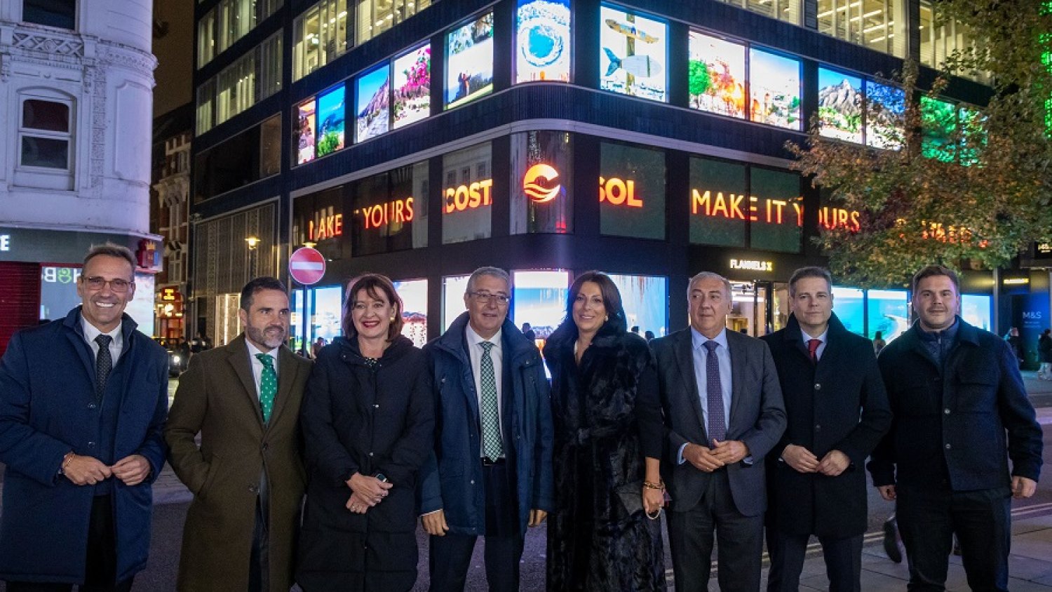 La Costa del Sol conquista a los viajeros británicos con una ambiciosa acción publicitaria en el corazón de Londres