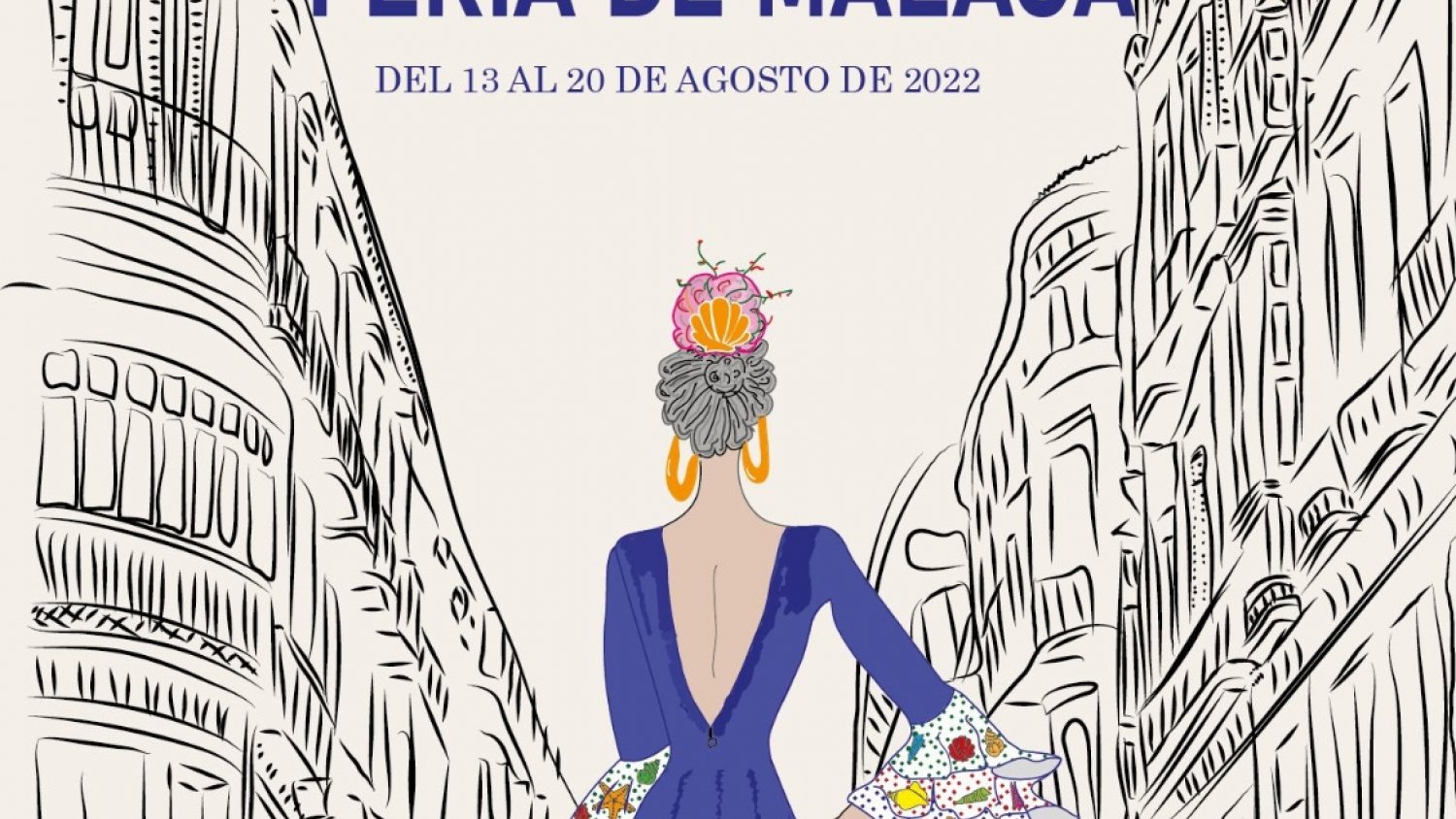 El cartel 'La Mar de Feria' de Rubén Roldán de Jong, elegido por votación popular para anunciar la Feria de Málaga 2022