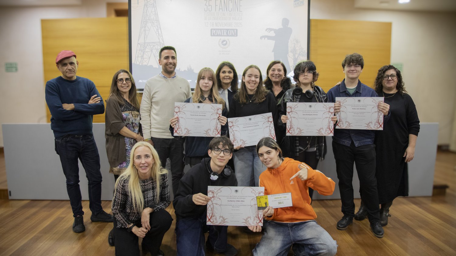 Los jóvenes Guillermo Villén y David Palomo, ganadores del Concurso de Cómic e Ilustración de Fancine 2025