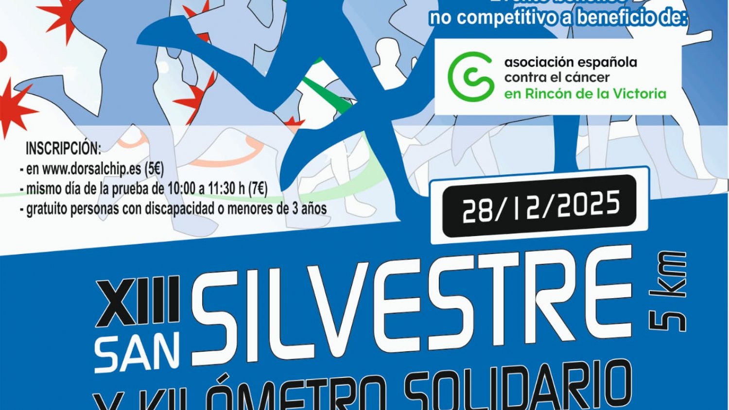 La XIII San Silvestre de Rincón de la Victoria reunirá más de 800 corredores en apoyo a la Asociación Española contra el Cáncer