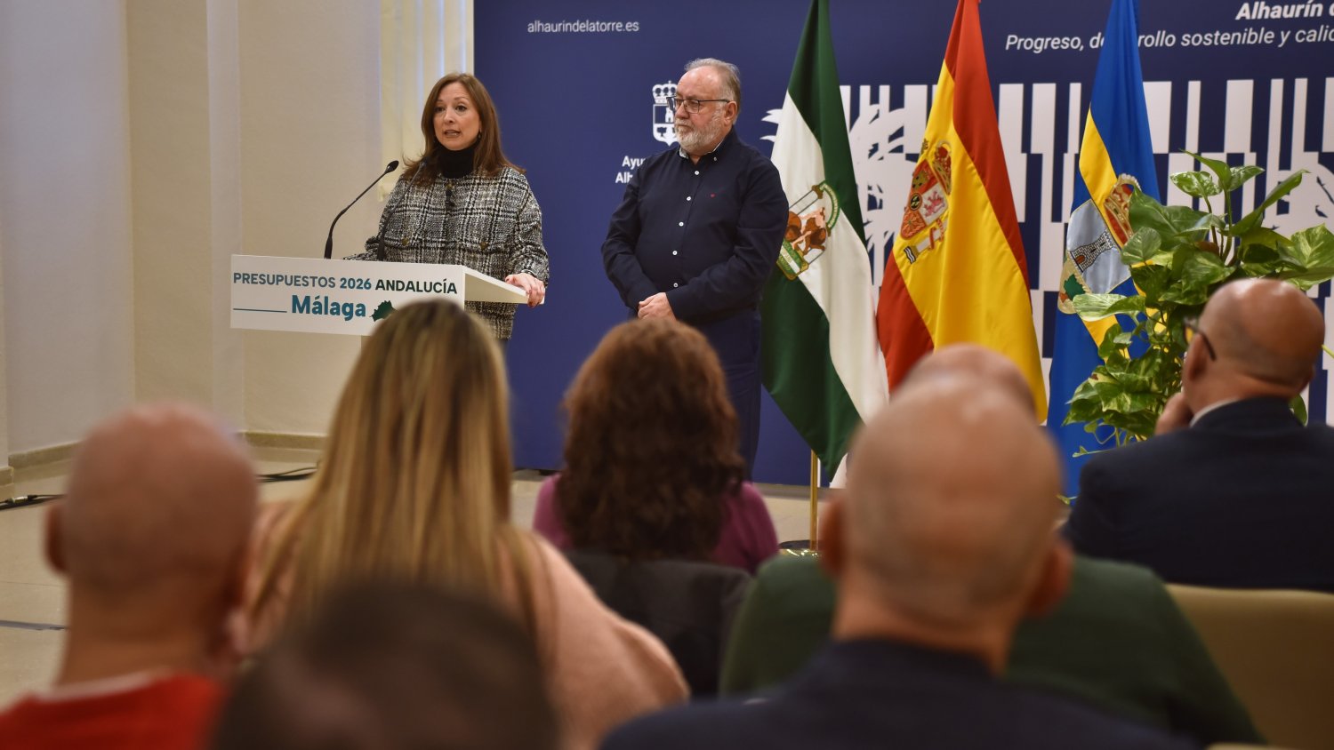 La Junta destaca los más de 30 M€ que los presupuestos andaluces para 2026 destinan a la comarca del Guadalhorce