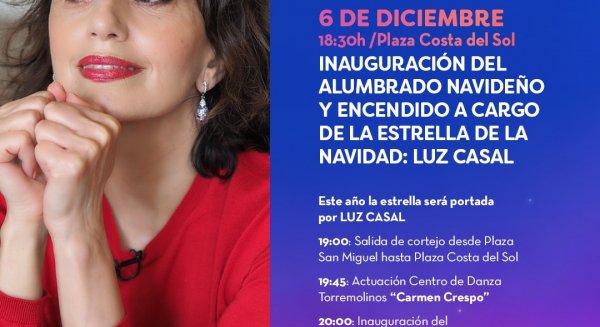 Luz Casal será la encargada de encender el alumbrado de Torremolinos el 6 de diciembre