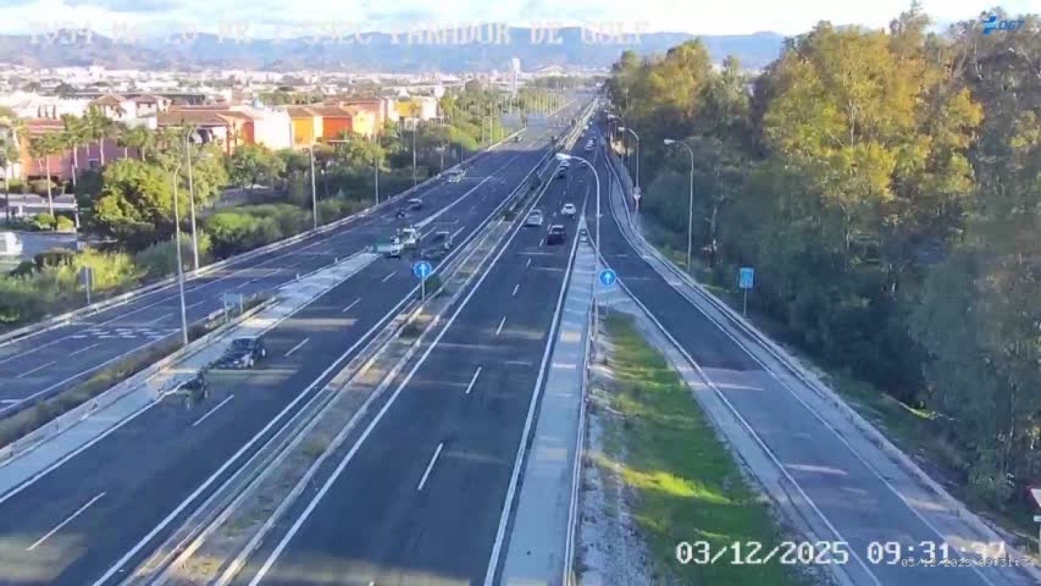 Un accidente entre dos motos en la MA-20 de Málaga causa hasta 6 kilómetros de retenciones 