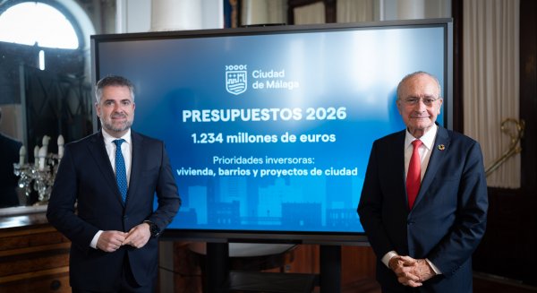 El Ayuntamiento de Málaga tendrá en 2026 un presupuesto que supera los 1.200 millones de euros y prioriza la vivienda 