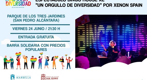 El Parque de Los Tres Jardines de San Pedro acoge el espectáculo Bingo House XL ‘Un orgullo de diversidad’