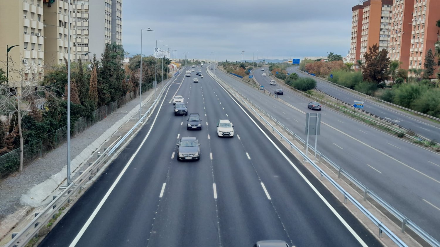 La Junta de Andalucía pone en servicio el nuevo carril exclusivo para autobuses para acceder a Málaga por la A-357