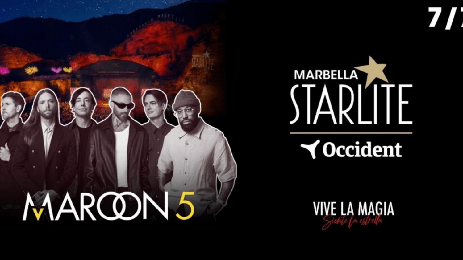 Maroon 5 actuará en la XV edición de Starlite Occident en Marbella