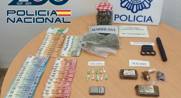 Desmantelado un activo punto de venta de droga en una vivienda del barrio de San Andrés en Málaga
