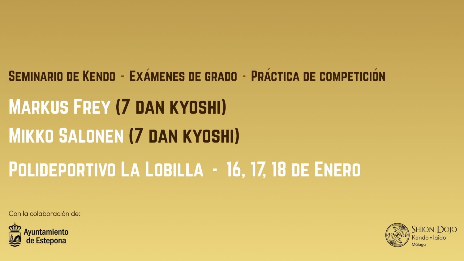 Estepona se convierte en el epicentro nacional del Kendo con la celebración del seminario 'Winterkendo' en La Lobilla