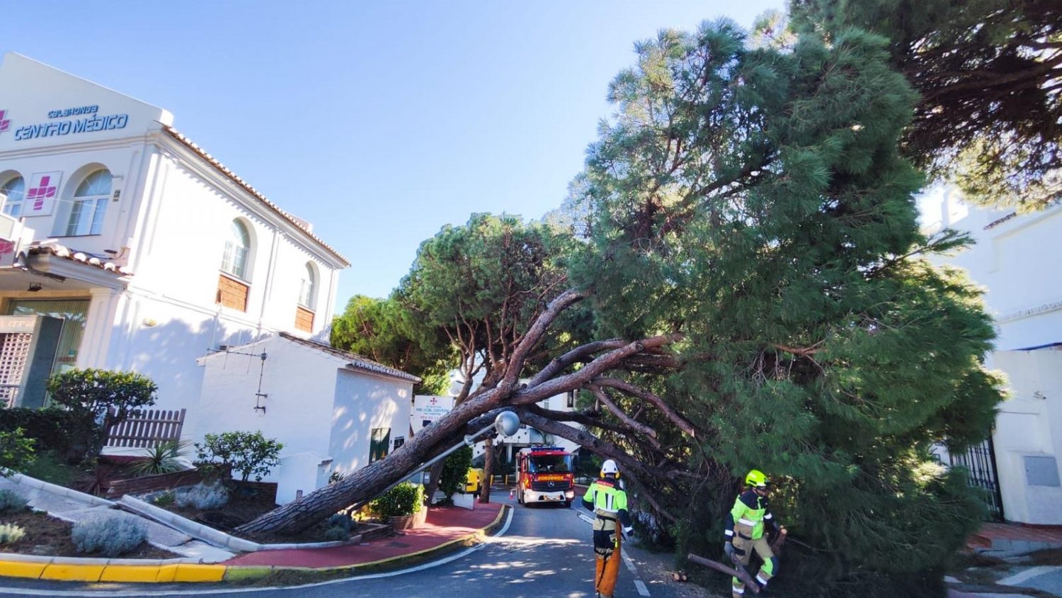 Mijas atiende más de sesenta incidencias por el fuerte viento sin lamentar daños personales