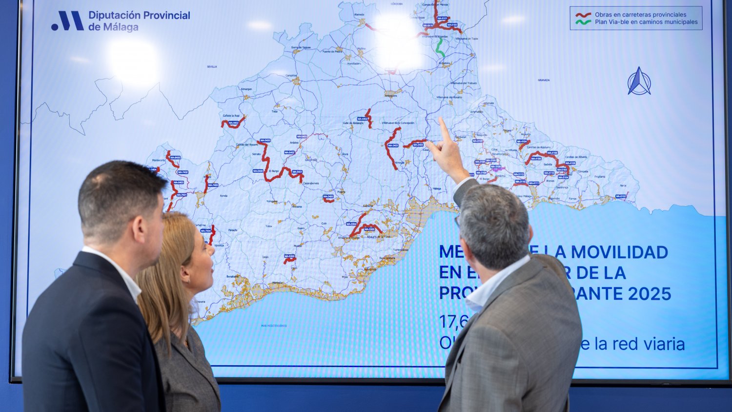 La Diputación invierte 17,6 millones de euros durante 2025 para mejorar las comunicaciones viarias en el interior de la provincia