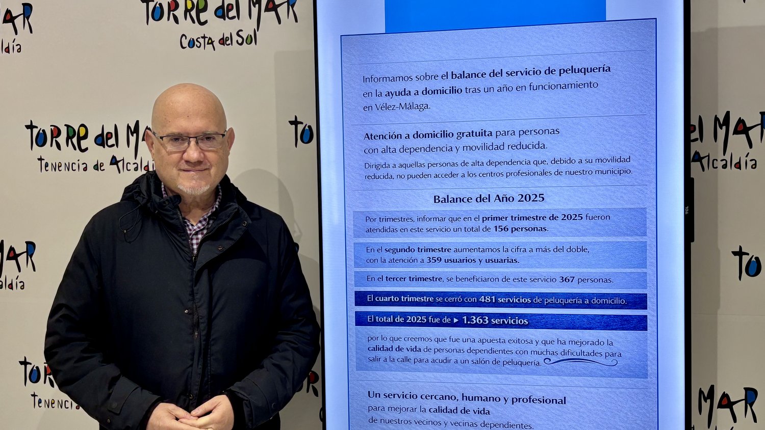 El servicio de peluquería a domicilio de Vélez-Málaga cierra su primer año con más de 1.300 asistencias