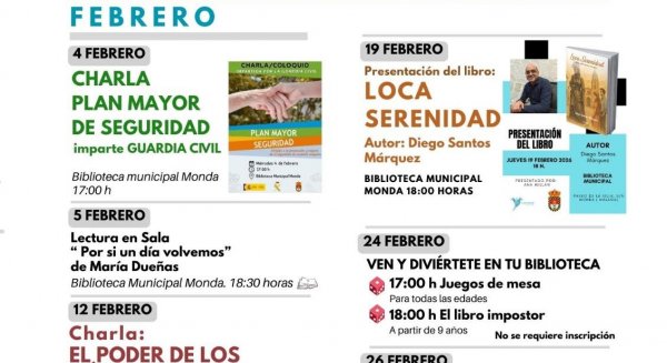 Monda presenta su agenda de febrero con el Carnaval y el Día de Andalucía