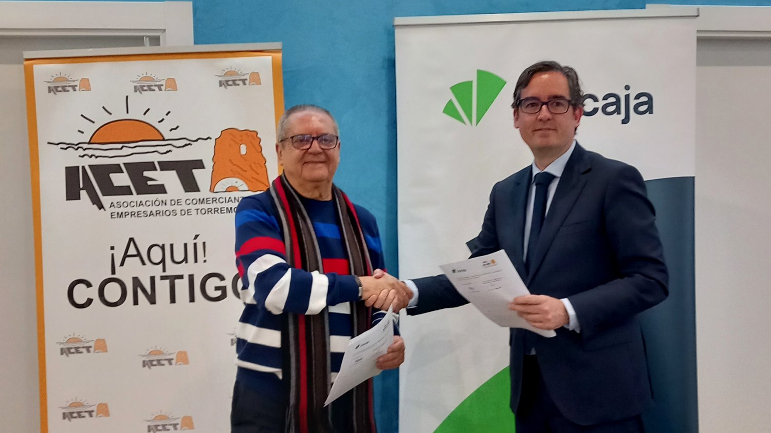 Unicaja y la ACET firman un acuerdo para apoyar al tejido comercial y empresarial de Torremolinos