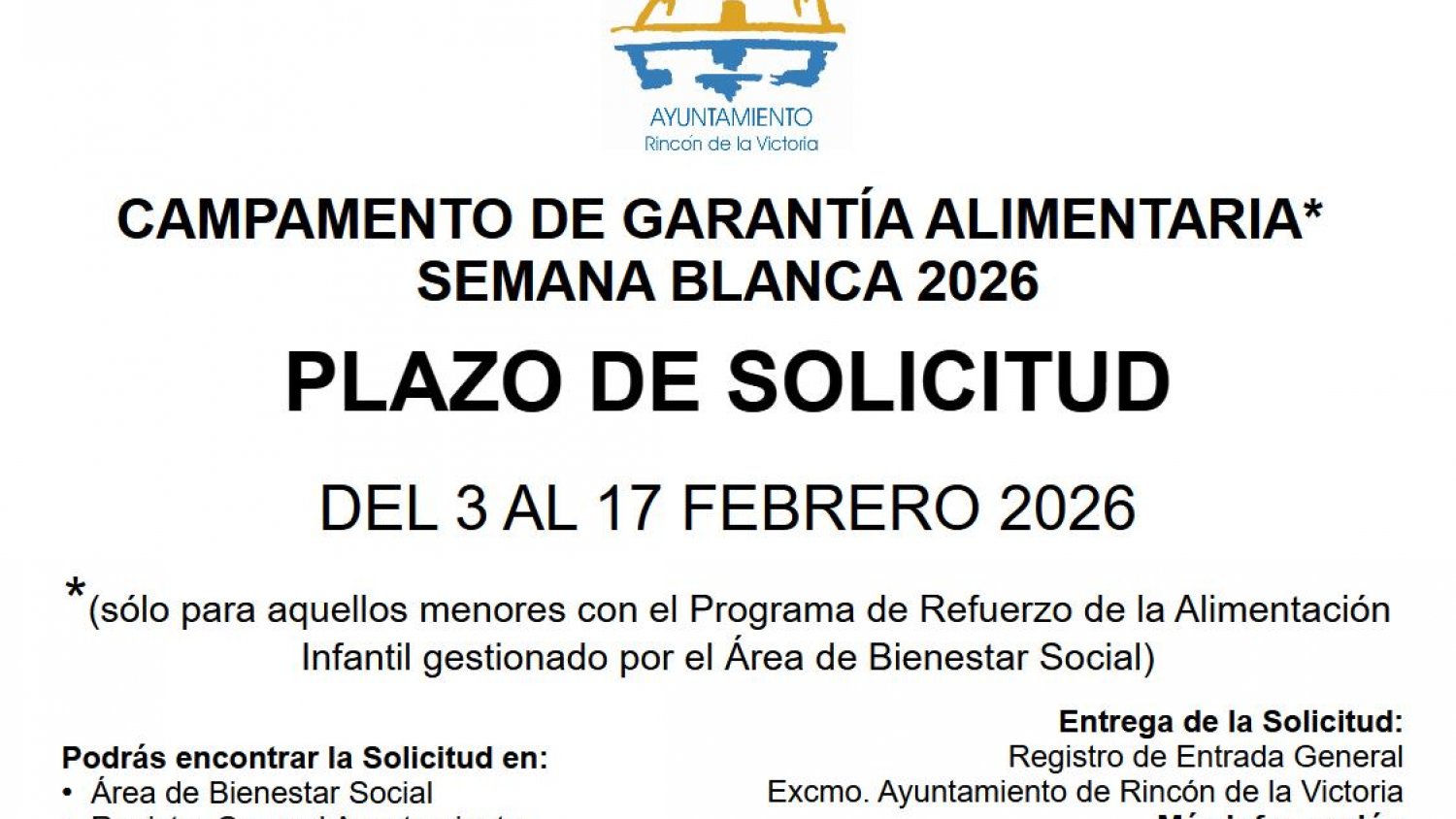 Rincón de la Victoria ofrece 75 plazas gratuitas en el campamento de Semana Blanca