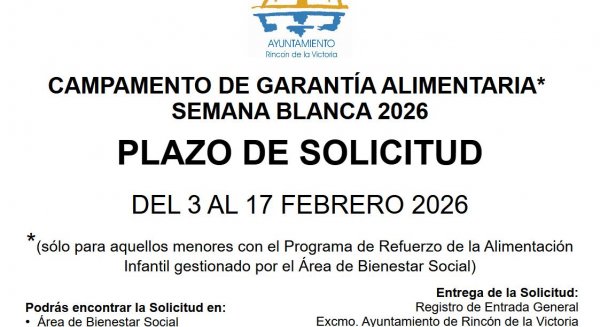 Rincón de la Victoria ofrece 75 plazas gratuitas en el campamento de Semana Blanca