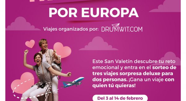 El Centro Comercial Los Patios sorteará tres viajes sorpresa por Europa para celebrar San Valentín