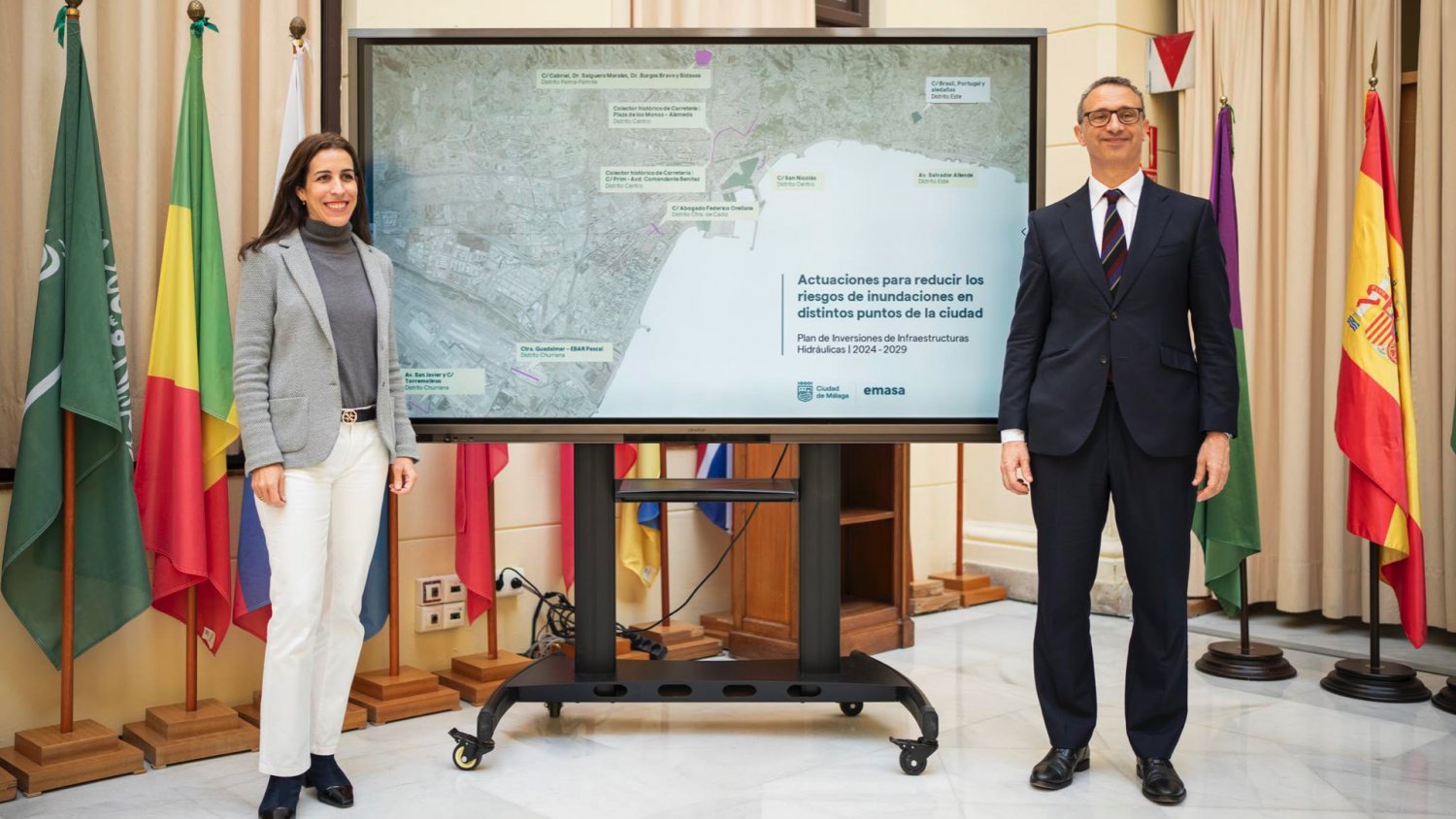 Emasa invierte 11,5 millones de euros en obras para reducir los riesgos de inundaciones en distintos puntos de la ciudad 