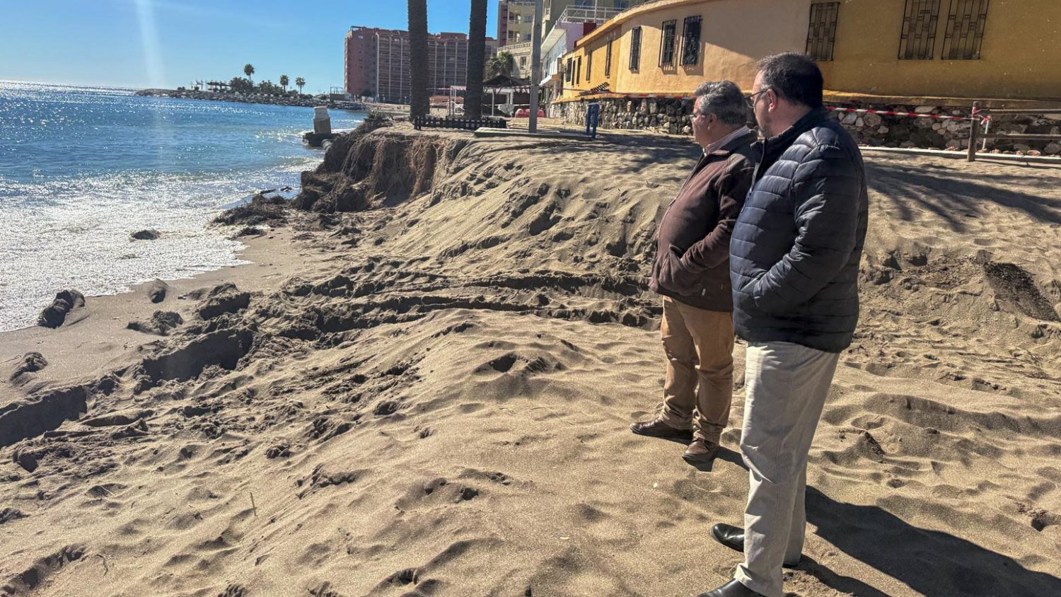 VOX denuncia el deterioro de distintas playas de la Costa del Sol tras el paso de los últimos temporales 
