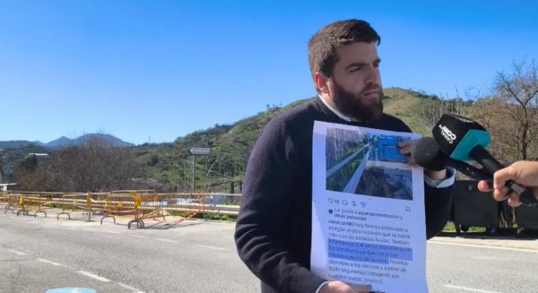 VOX Coín tacha de 'incoherente' la gestión del gobierno local tras el hundimiento de una vía y el robo de material público