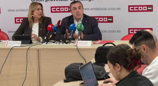 CCOO pone de relieve que en 2024 Málaga continuaba creciendo a un ritmo de 6,3%, suponiendo un aumento del PIB