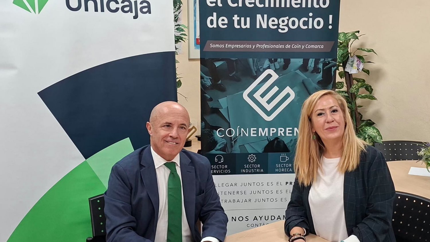 Unicaja y CoínEmprende se alían para impulsar la financiación y el crecimiento de las pymes locales