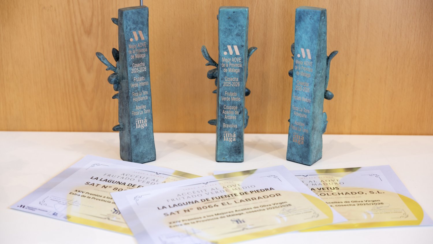 Salado entrega los premios a los mejores AOVE malagueños para impulsar su promoción nacional e internacional