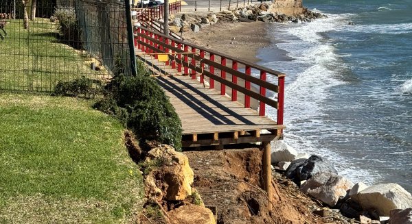Mijas inicia la próxima semana la reconstrucción de emergencia de la Senda Litoral tras los destrozos de los temporales