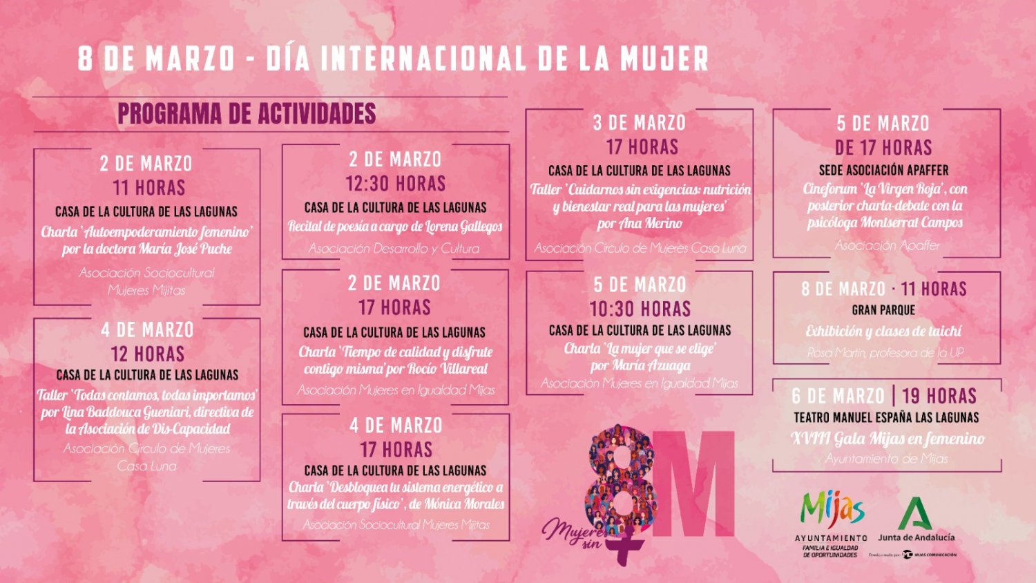 El Ayuntamiento de Mijas conmemora el Día Internacional de la Mujer con diferentes talleres y charlas 