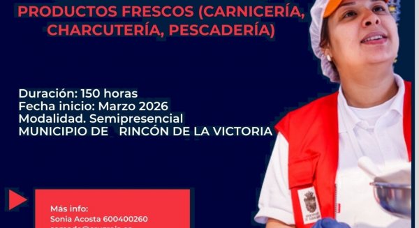 Rincón de la Victoria y Cruz Roja lanzan un curso de capacitación profesional en productos frescos
