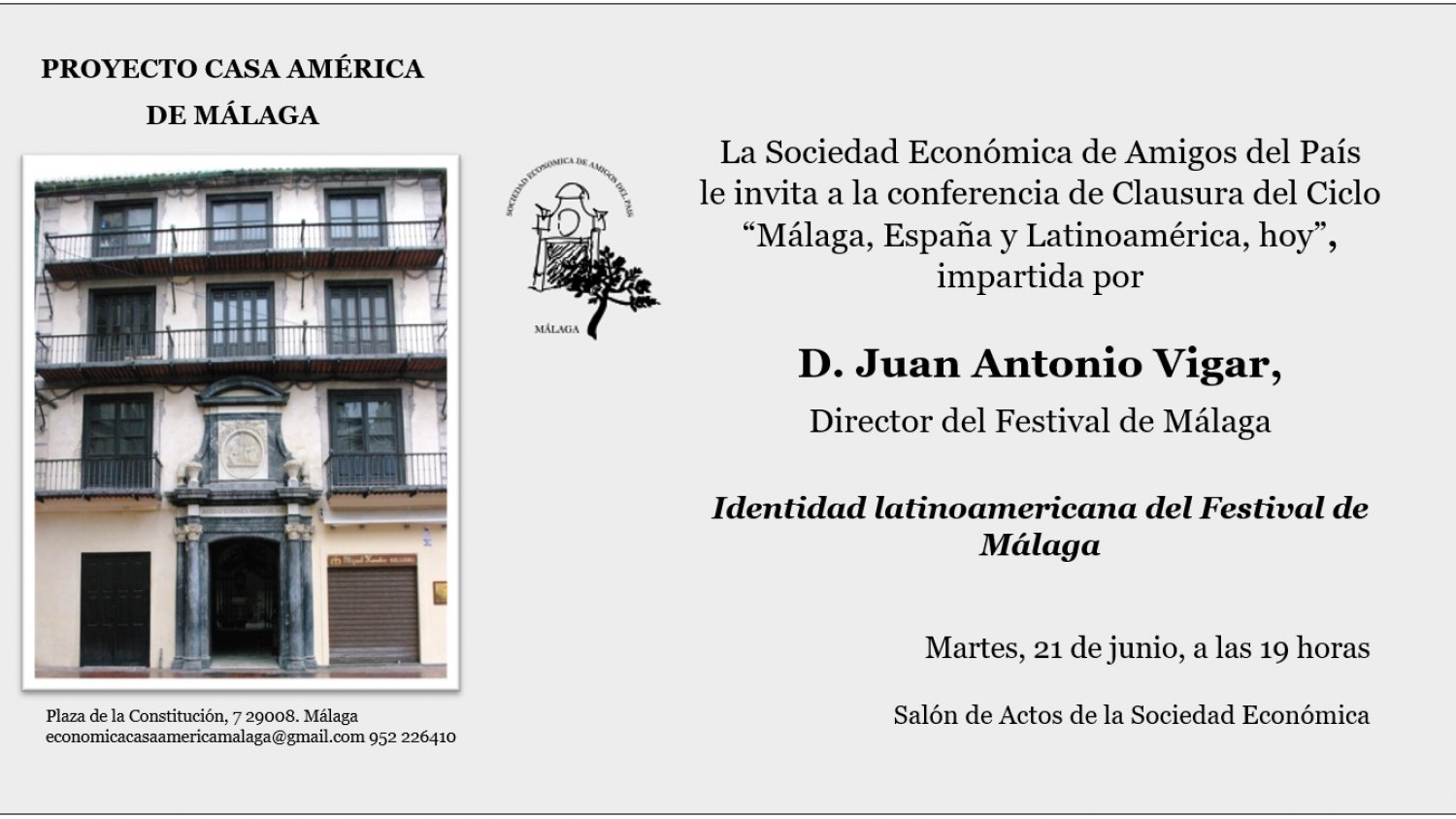 La Sociedad Económica clausura la conferencia Identidad latinoamericana del Festival de Málaga