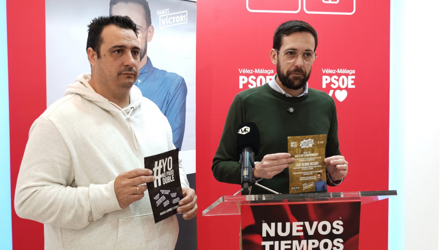 El PSOE de Vélez-Málaga  lanza la campaña 'Yo no pago doble' contra el cobro duplicado de la tasa de basura 