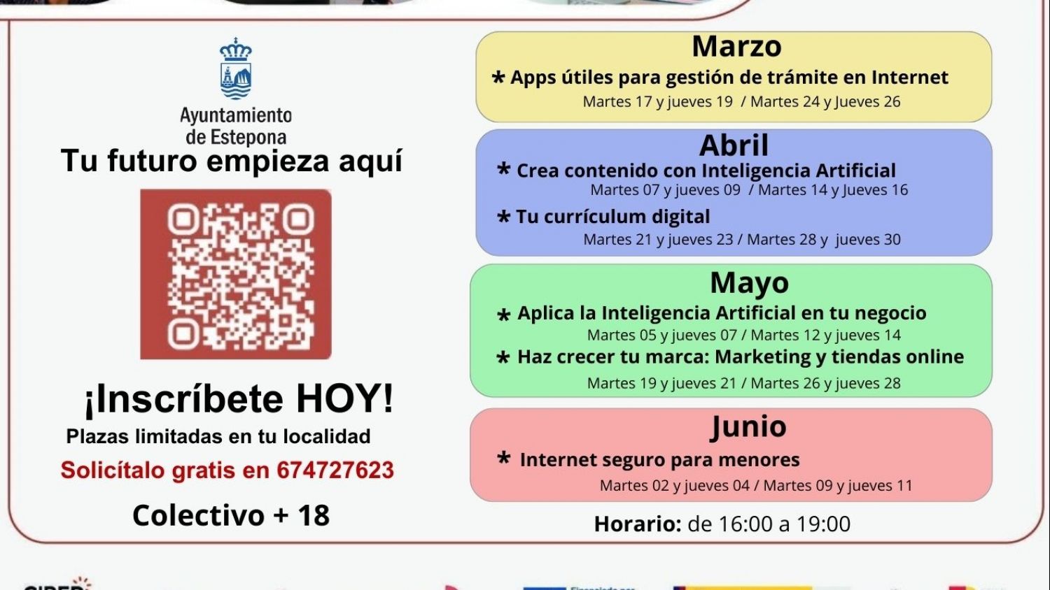 Estepona lanza cursos gratuitos de Inteligencia Artificial y marketing digital para adultos