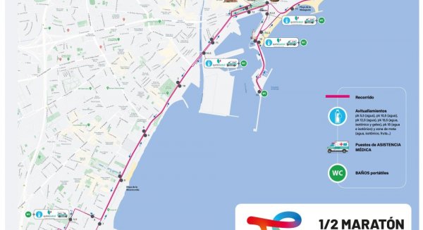 El Paseo del Parque permanecerá cortado desde la medianoche del sábado con motivo de la TotalEnergies Media Maratón Málaga