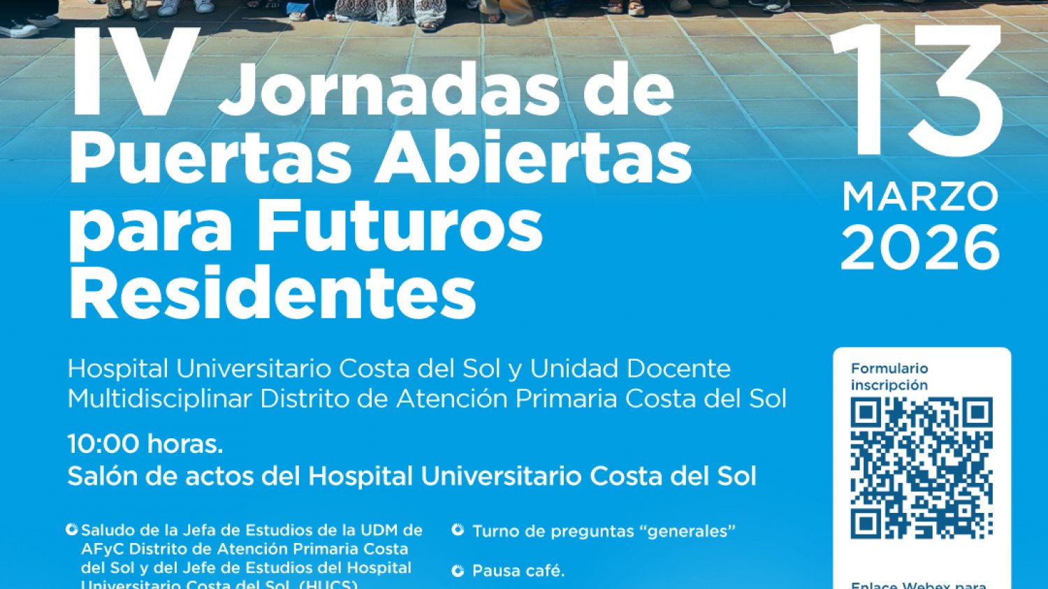El Hospital Costa del Sol y el Distrito celebran las IV Jornadas de puertas abiertas para futuros residentes