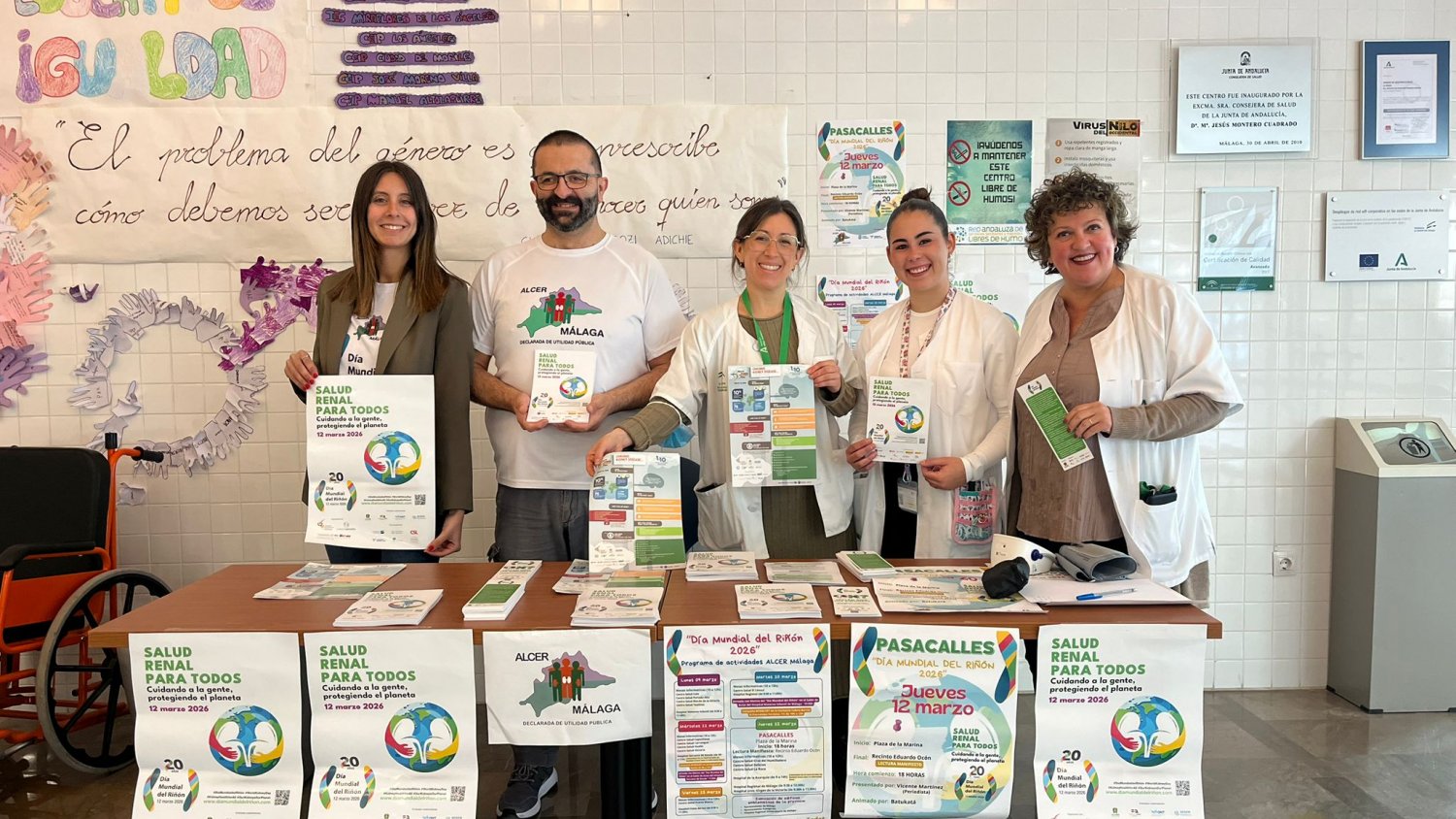 El Distrito Sanitario Málaga-Valle del Guadalhorce se suma a las actividades de concienciación por el Día Mundial del Riñón