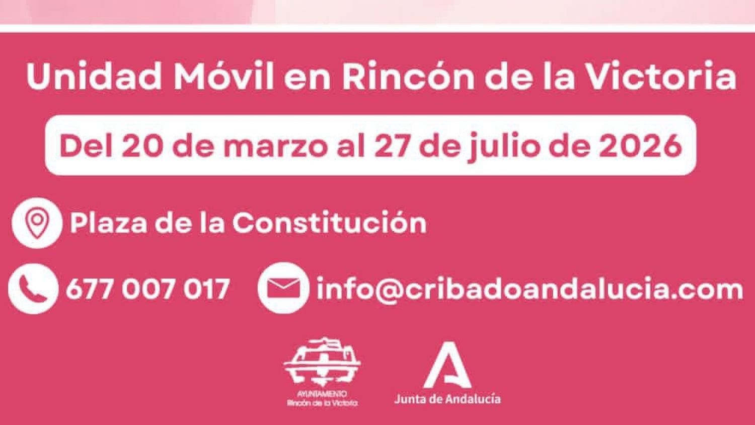 Rincón de la Victoria contará con una unidad móvil para el programa de cribado de cáncer de mama