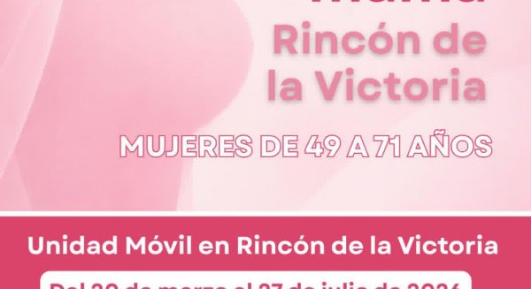Rincón de la Victoria contará con una unidad móvil para el programa de cribado de cáncer de mama