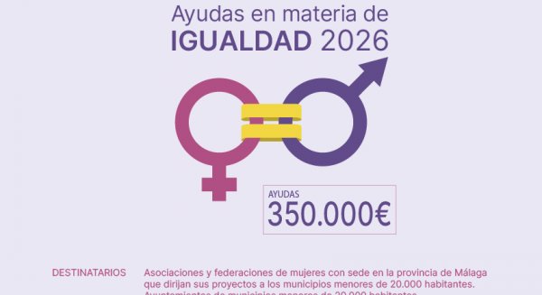 La Diputación abre el plazo para solicitar ayudas de igualdad de género dirigidas a asociaciones de mujeres y ayuntamientos