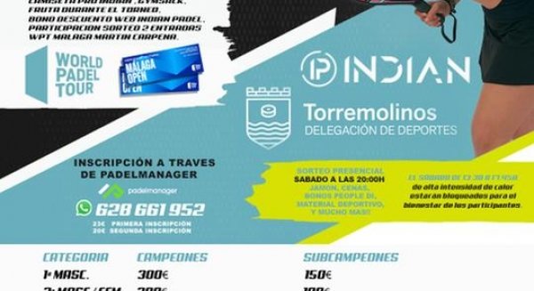 Torremolinos celebra el torneo de verano ´Indian Pádel´ del 1 al 3 de julio