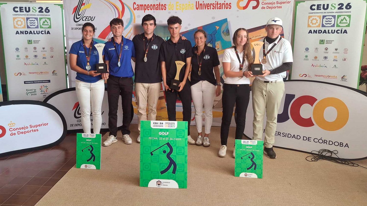 La UMA logra el subcampeonato de España universitario de golf en el torneo disputado en Córdoba