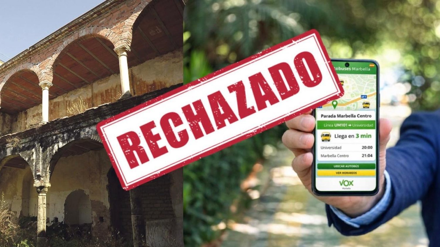 VOX critica el rechazo del PP de Marbella a sus propuestas para el Convento de la Trinidad y la app de seguimiento del transporte escolar