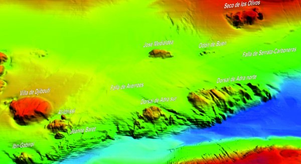 Un estudio del IEO revela cómo se nombran los principales relieves del fondo marino en las aguas españolas