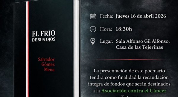 El autor esteponero Salvador Gómez Mena presenta su poemario benéfico 'El frío de sus ojos' a favor de la AECC