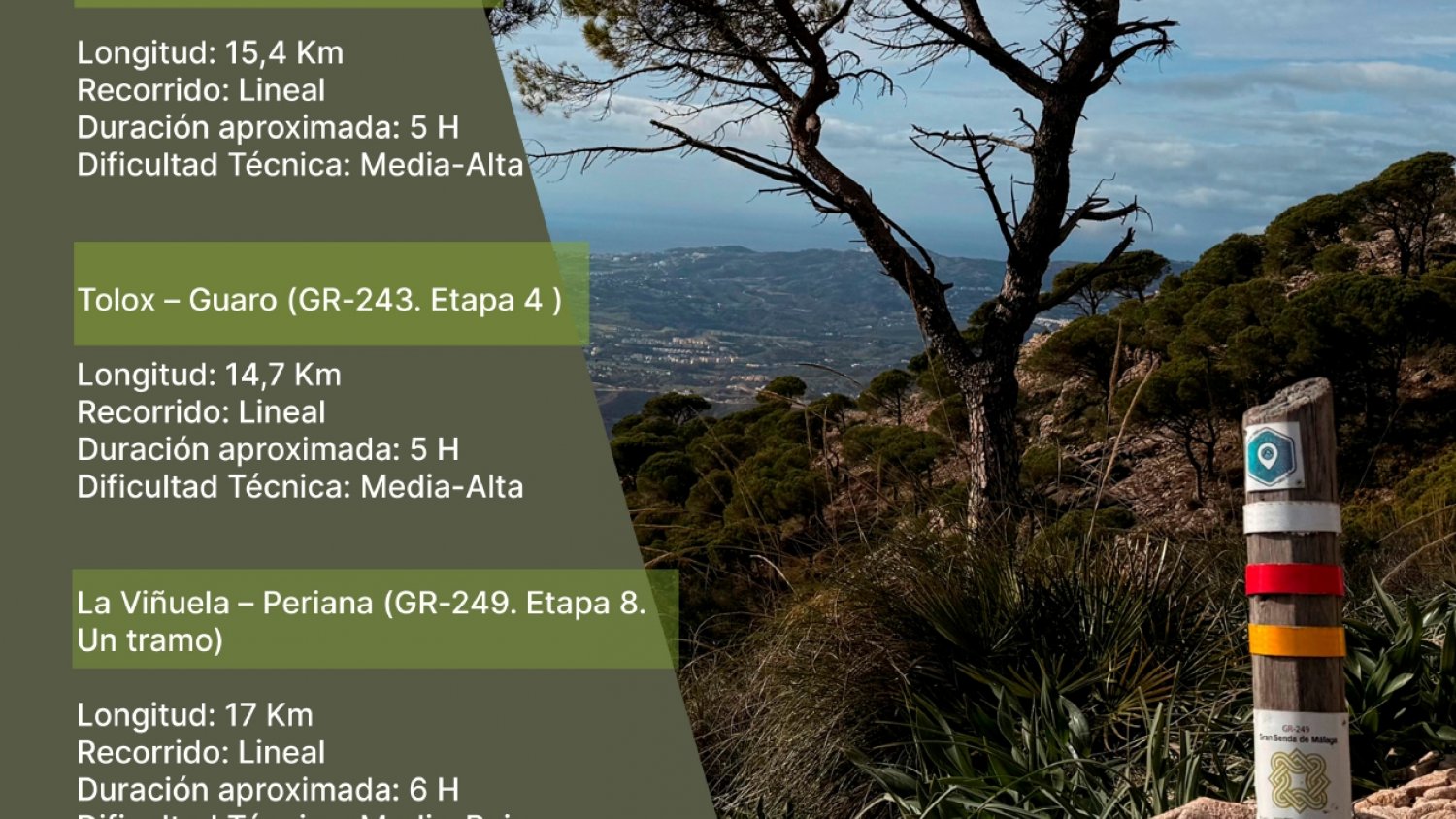 La Diputación de Málaga ofrece 300 plazas gratuitas para recorrer la Gran Senda esta primavera