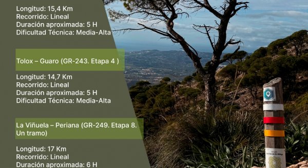 La Diputación de Málaga ofrece 300 plazas gratuitas para recorrer la Gran Senda esta primavera