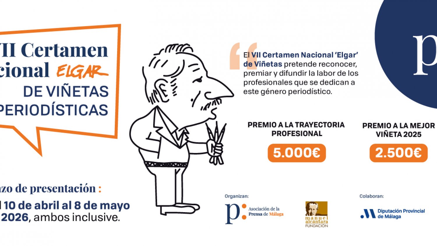 Convocada la VII edición del Certamen Nacional Elgar de Viñetas Periodísticas 